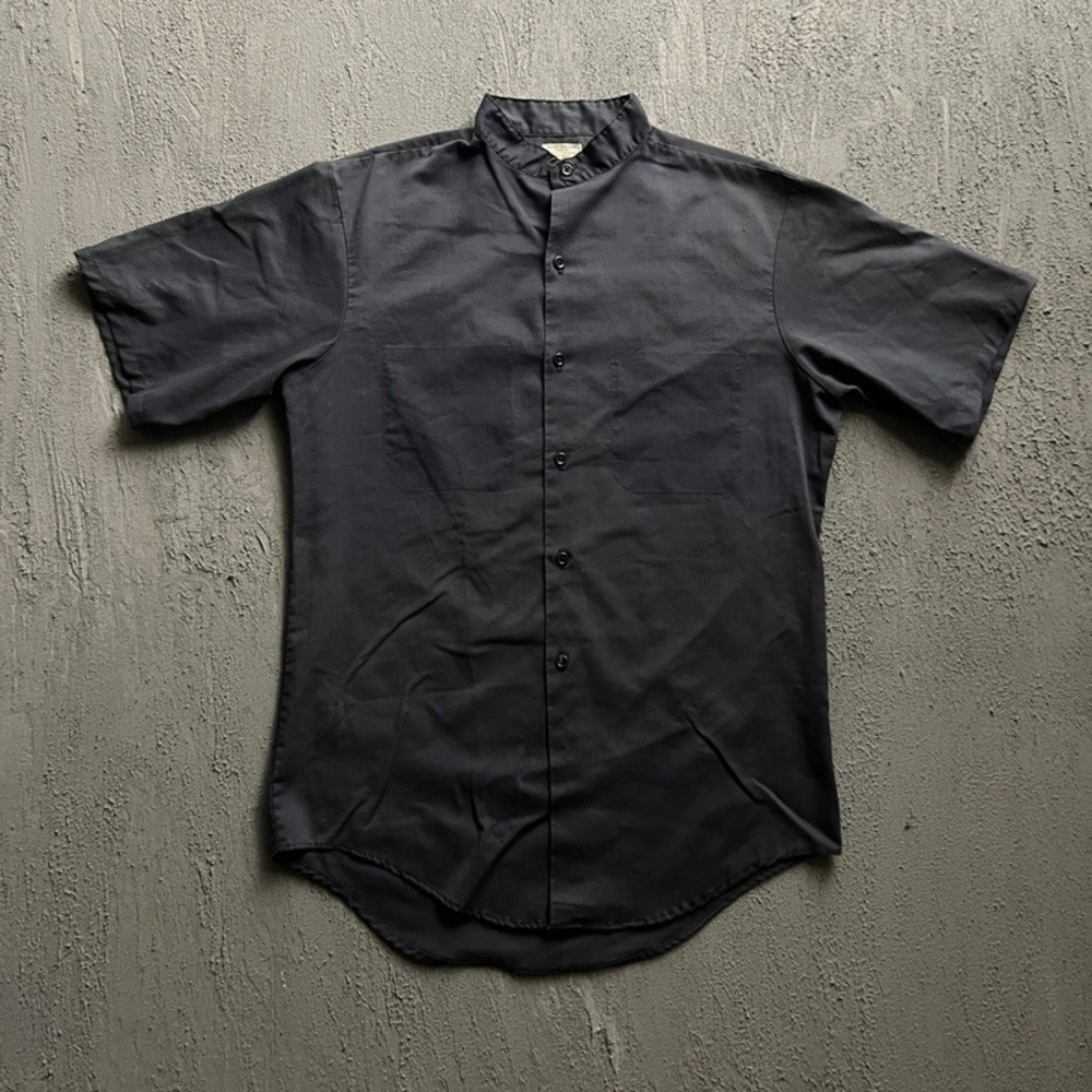 Vintage Big Mac JCPenney Work Shirt Medium Gray 1970s Short Sleeve